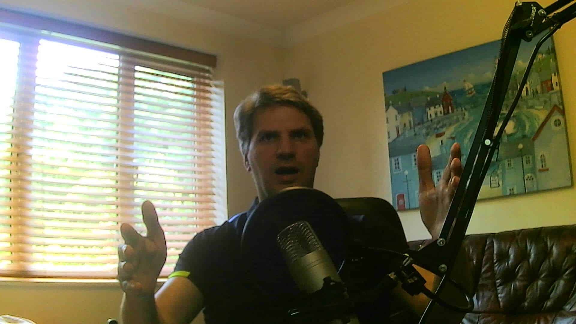 Simon in an online coaching call