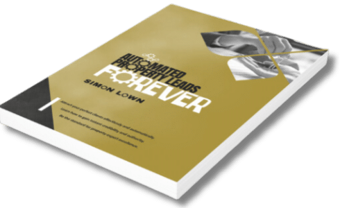 Copy of my paperback book, Automated Property Leads Forever.
