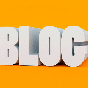 A big blog. The word BLOG in big 3D letters on an orange background.