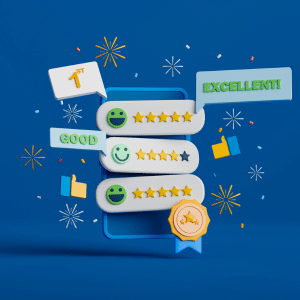Mini stack of 4 and 5 star reviews