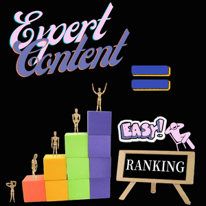 Expert content = Easy Ranking.

5 steps of ranking with stick ranging from sad to cheering.