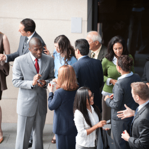 Group of professionals networking,