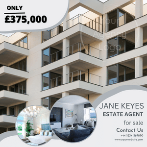 A demo Canva advert for a property for sale.